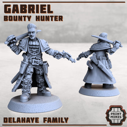 Gabriel - Bounty Hunter -  Sci-Fi Grimdark Mercenaries by Print Minis