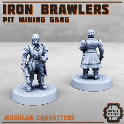 Iron Brawlers Gang -  Sci-Fi Grimdark Miner Gang Mercenaries by Print Minis