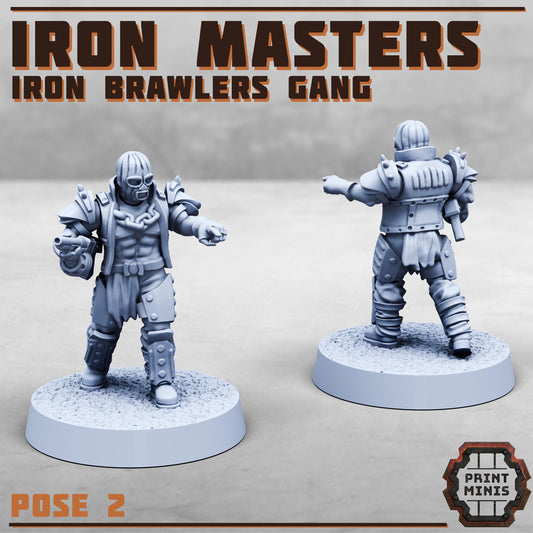 Iron Masters - Iron Brawlers Gang -  Sci-Fi Grimdark Miner Gang Mercenaries by Print Minis