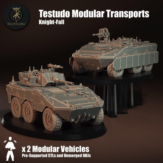 Testudo Modular Transports, Modular Sci-Fi Vehicle by ThatEvilOne, Sci-fi Wargames Proxy, Imperial Roman Auxilia Army Transport Light Tank