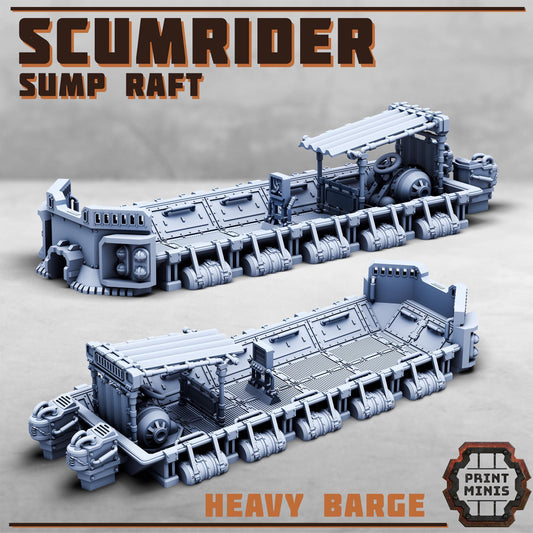 Scumrider - Sump Raft - Sci-Fi City Skirmish Wargaming Terrain by Print Minis