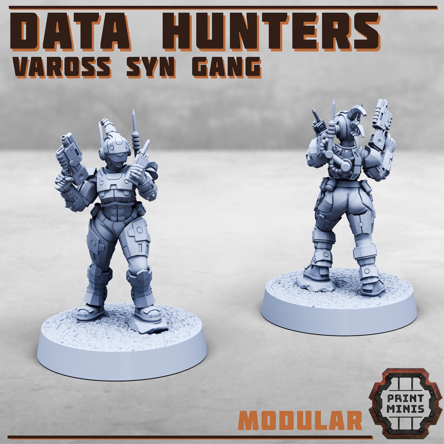Data Hunters - Vaross Syn Gang -  Sci-Fi Grimdark Tech Hunter Mercenaries by Print Minis