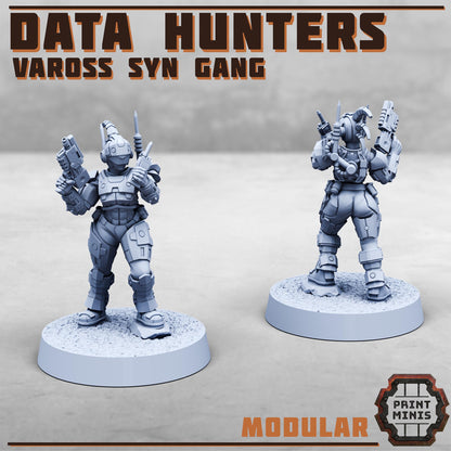Data Hunters - Vaross Syn Gang -  Sci-Fi Grimdark Tech Hunter Mercenaries by Print Minis