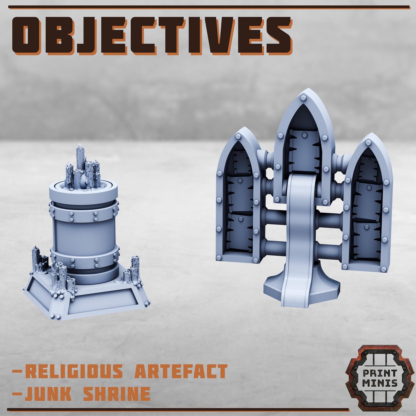 Wargaming Objectives -  Sci-Fi Grimdark City Skirmish Warfare Mercenaries by Print Minis