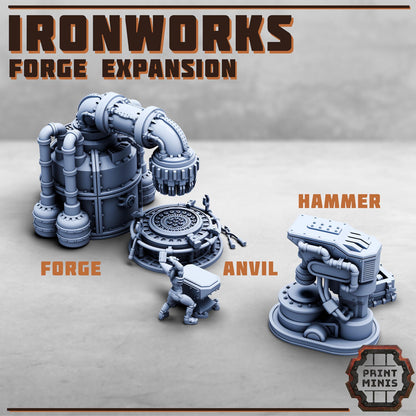 Forge Works - Ironworks Expansion - Sci-Fi Space Industrial Terrain by Print Minis