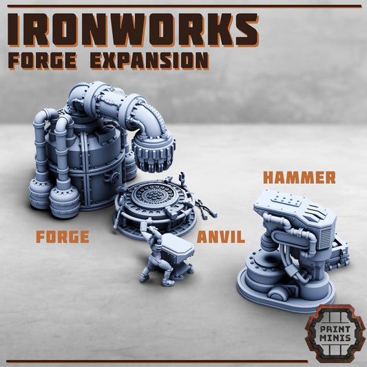 Forge Works - Ironworks Expansion - Sci-Fi Space Industrial Terrain by Print Minis