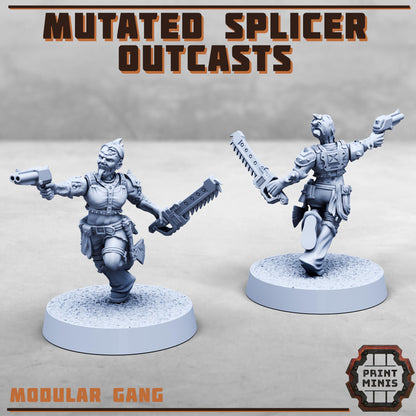 Mutated Splicer Outcast Gang -  Sci-Fi Grimdark Splicers by Print Minis
