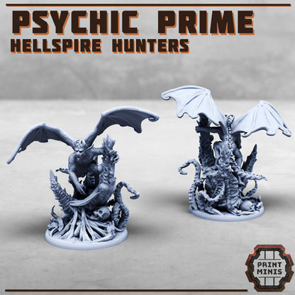 Ohass Hellspire Hunter w/ Psychic Prime -  Sci-Fi Grimdark Mutant Hunters by Print Minis