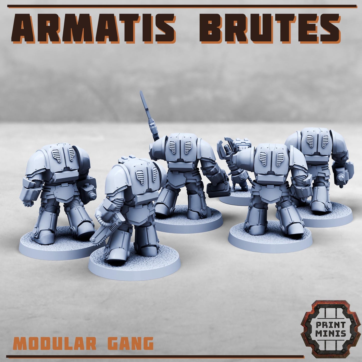 Armatis Mors Warriors - Brutes - Futuristic Marine Army, Sci-Fi Space Warriors by Print Minis