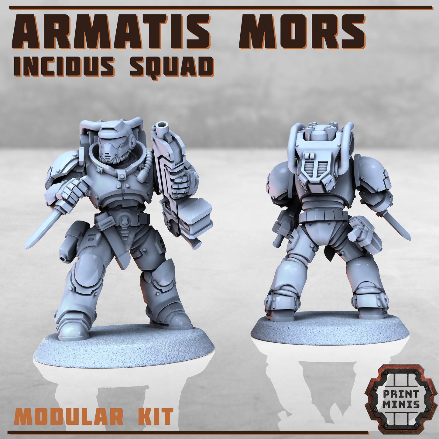 Armatis Mors Warriors - Incidus Squad - Futuristic Marine Army, Sci-Fi Space Warriors by Print Minis
