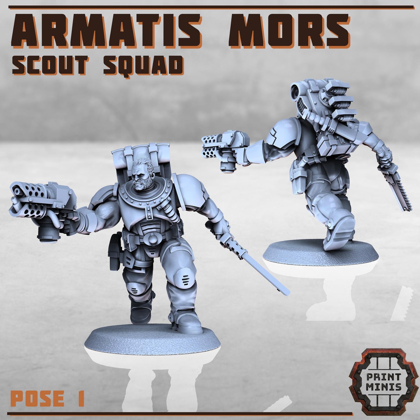 Armatis Mors - Scouts Squad - Futuristic Marine Army, Sci-Fi Space Warriors by Print Minis
