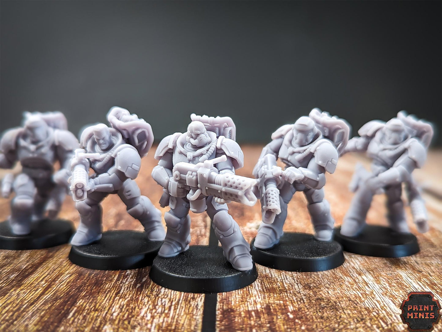 Armatis Mors Warriors - Calidus Squad - Futuristic Marine Army, Sci-Fi Space Warriors by Print Minis