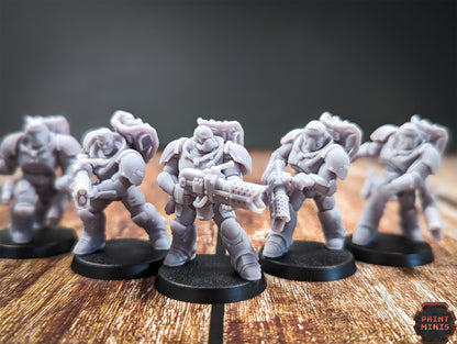 Armatis Mors Warriors - Calidus Squad - Futuristic Marine Army, Sci-Fi Space Warriors by Print Minis