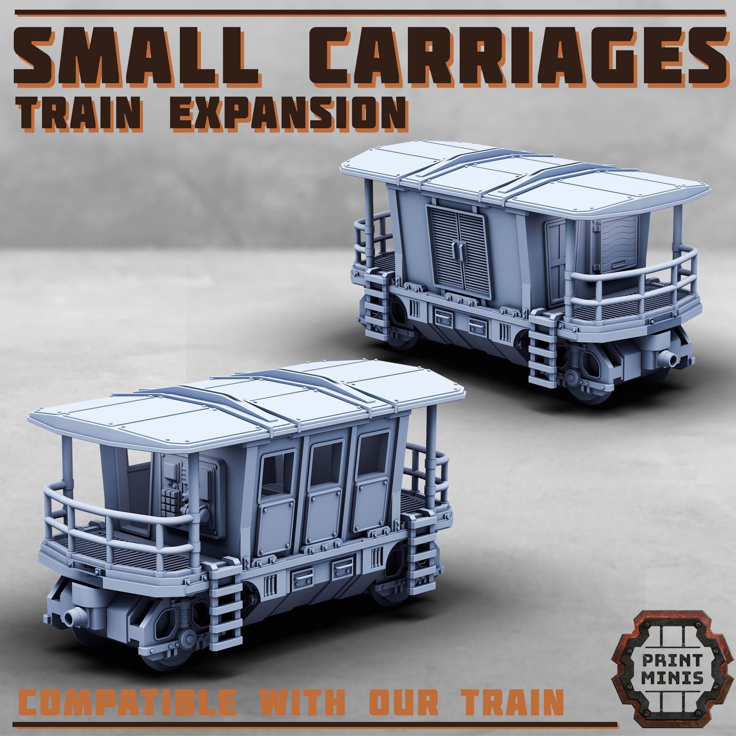 Ash Canyon Express - Sci-Fi Space Industrial Steampunk Train by Print Minis