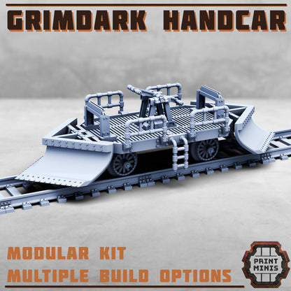 Grimdark Handcar - Sci-Fi Space Industrial Steampunk Train by Print Minis