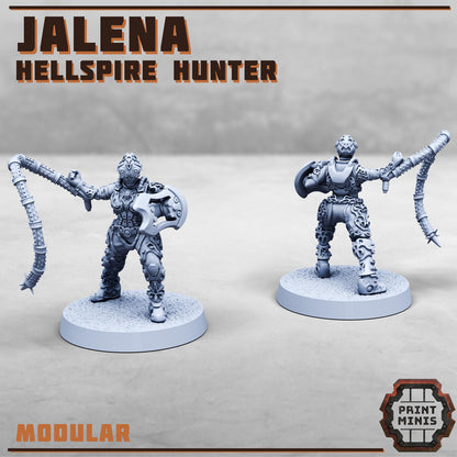 Hellspire Hunters: Jalena, Malika and Yadu -  Sci-Fi Grimdark Mutant Hunters by Print Minis