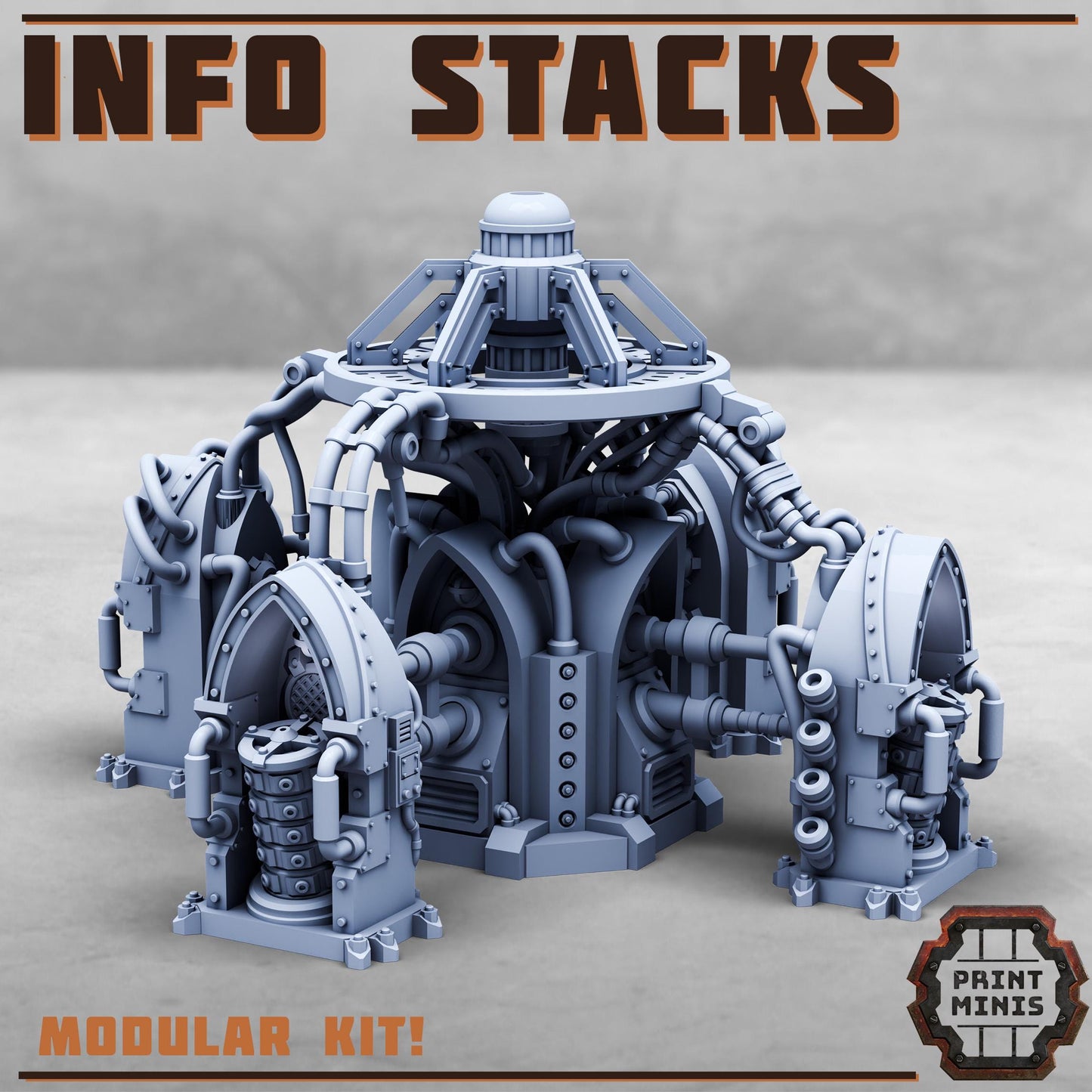 Info Stacks - Sci-Fi Space Industrial Terrain by Print Minis