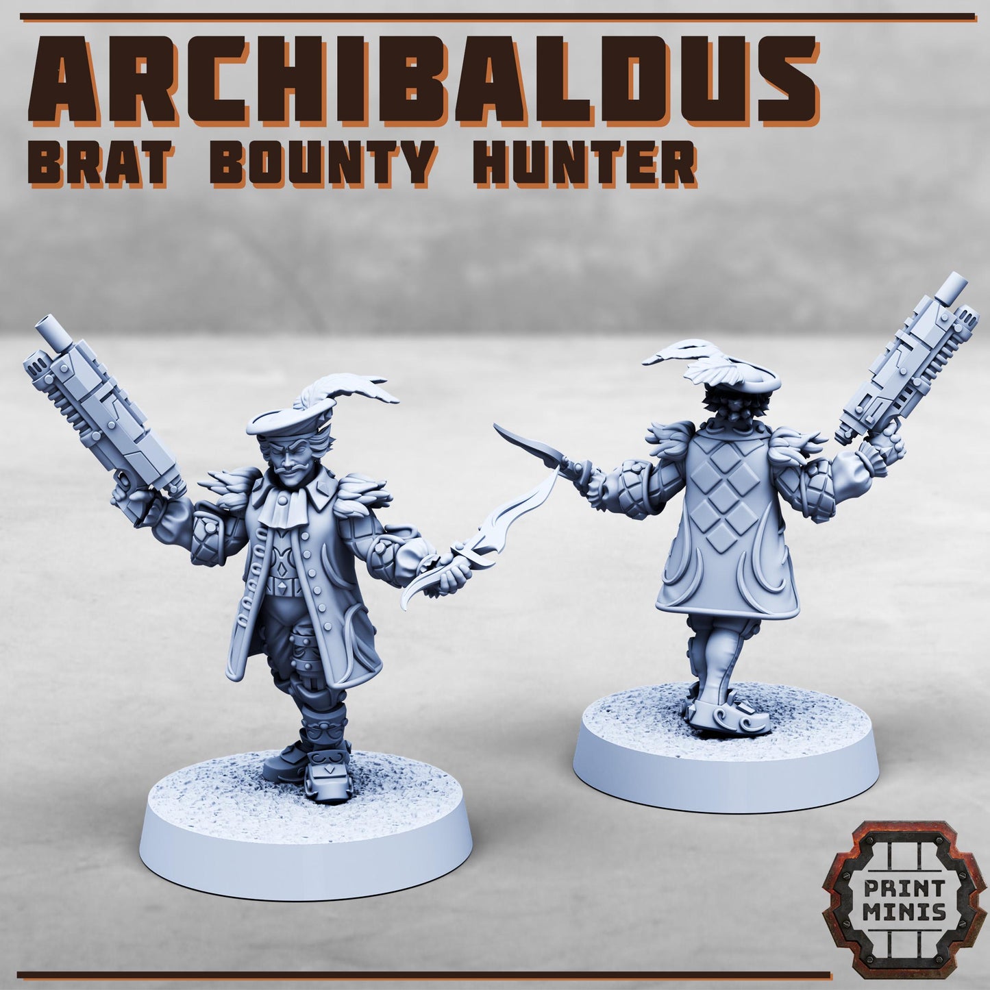 Archibaldus - Brat Bounty Hunter -  Sci-Fi Grimdark Mercenaries by Print Minis