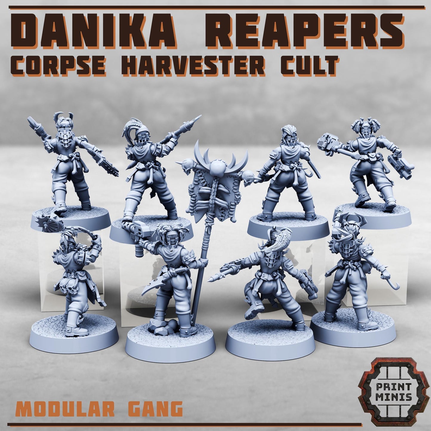 Danika Reapers - Corpse Harvester Cult -  Sci-Fi Grimdark Gang by Print Minis