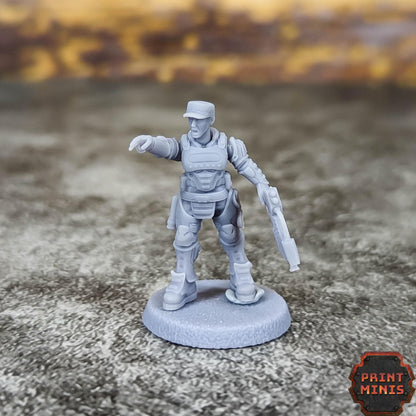 City Watch Police Enforcers -  Sci-Fi Grimdark Tech Hunter Mercenaries by Print Minis