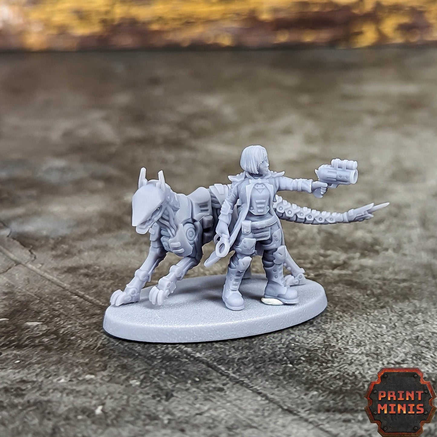 Cyberweiler - Robot Dog -  Sci-Fi Grimdark City Skirmish Warfare Robotic Mercenaries by Print Minis