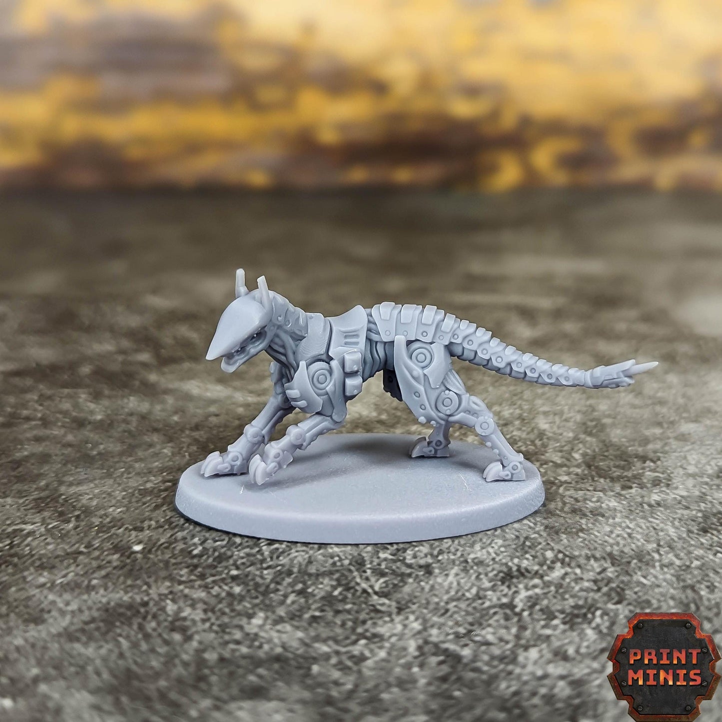 Cyberweiler - Robot Dog -  Sci-Fi Grimdark City Skirmish Warfare Robotic Mercenaries by Print Minis