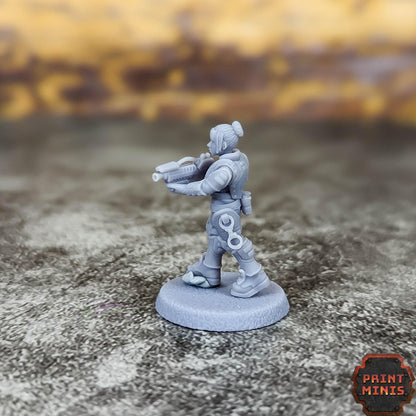 City Watch Enforcers - Ready to Play Gang -  Sci-Fi Grimdark Tech Hunter Mercenaries by Print Minis