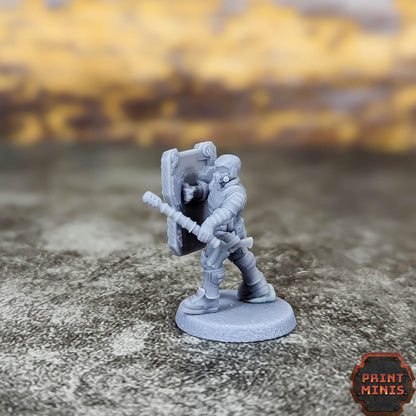 City Watch Enforcers - Ready to Play Gang -  Sci-Fi Grimdark Tech Hunter Mercenaries by Print Minis