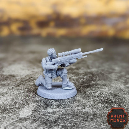 City Watch Enforcers - Ready to Play Gang -  Sci-Fi Grimdark Tech Hunter Mercenaries by Print Minis