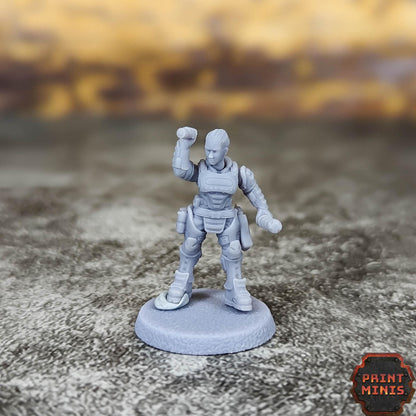 City Watch Enforcers - Ready to Play Gang -  Sci-Fi Grimdark Tech Hunter Mercenaries by Print Minis
