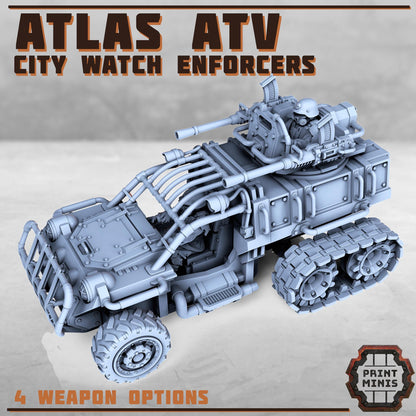 Atlas ATV with Enforcer drivers -  Sci-Fi Grimdark Tech Hunter Mercenaries by Print Minis