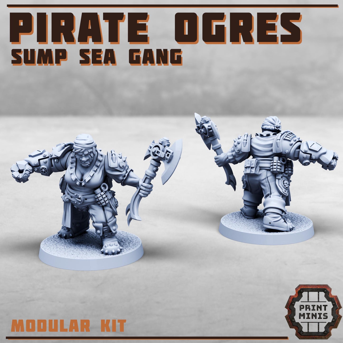 Female Pirate Ogres -  Sci-Fi Grimdark Ogres by Print Minis