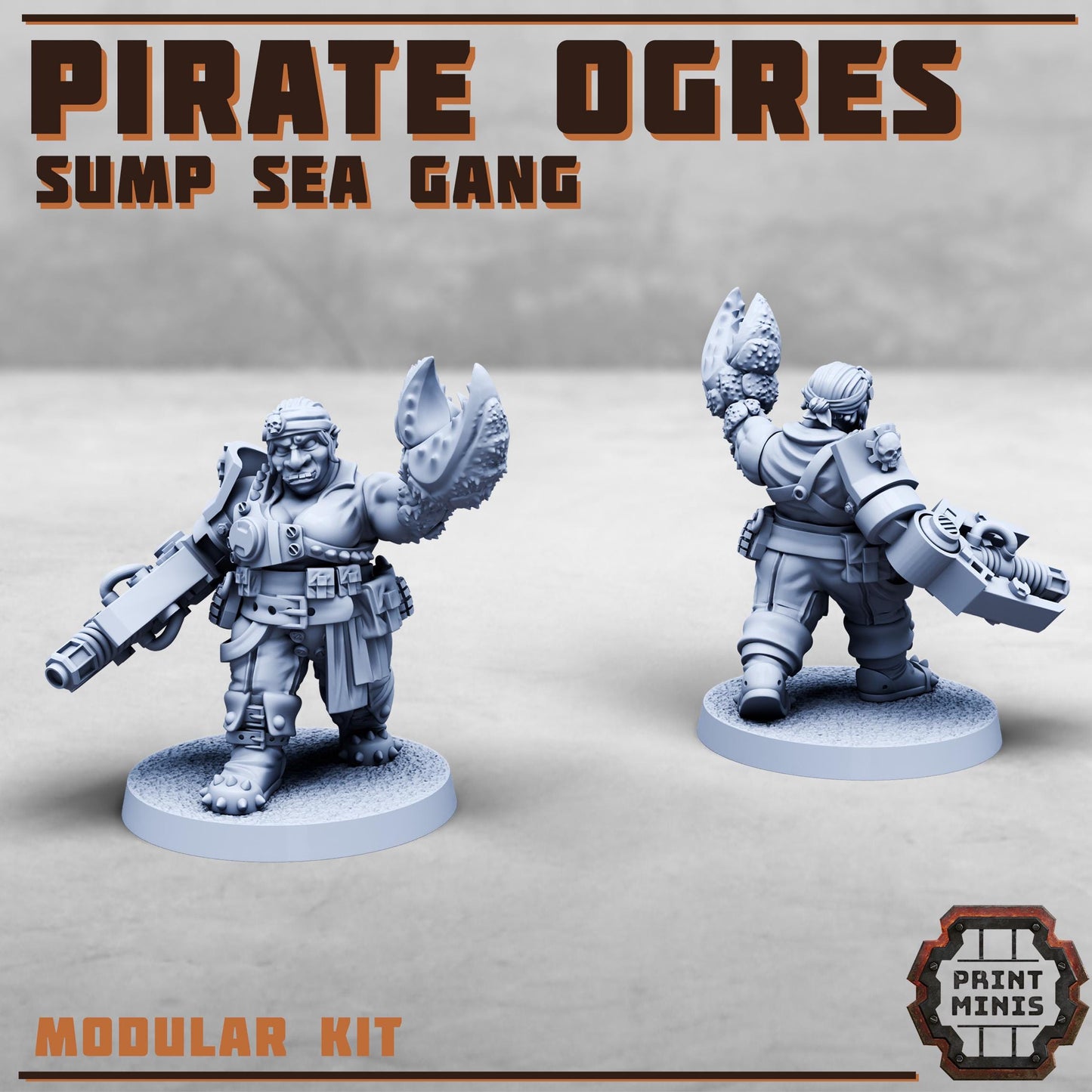 Female Pirate Ogres -  Sci-Fi Grimdark Ogres by Print Minis