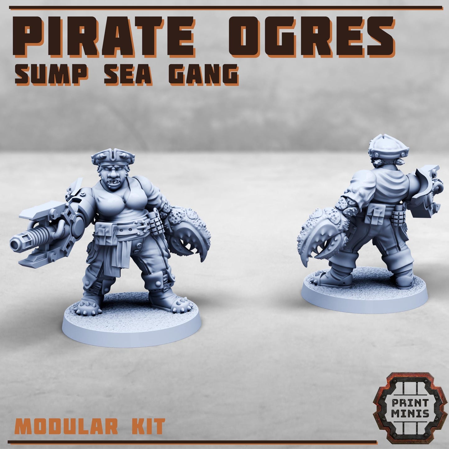 Female Pirate Ogres -  Sci-Fi Grimdark Ogres by Print Minis