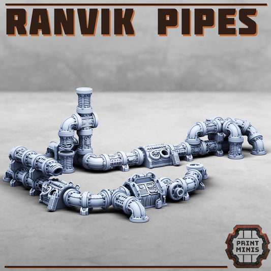 Ranvik Pipes Kit - Sci-Fi Space Industrial Terrain by Print Minis