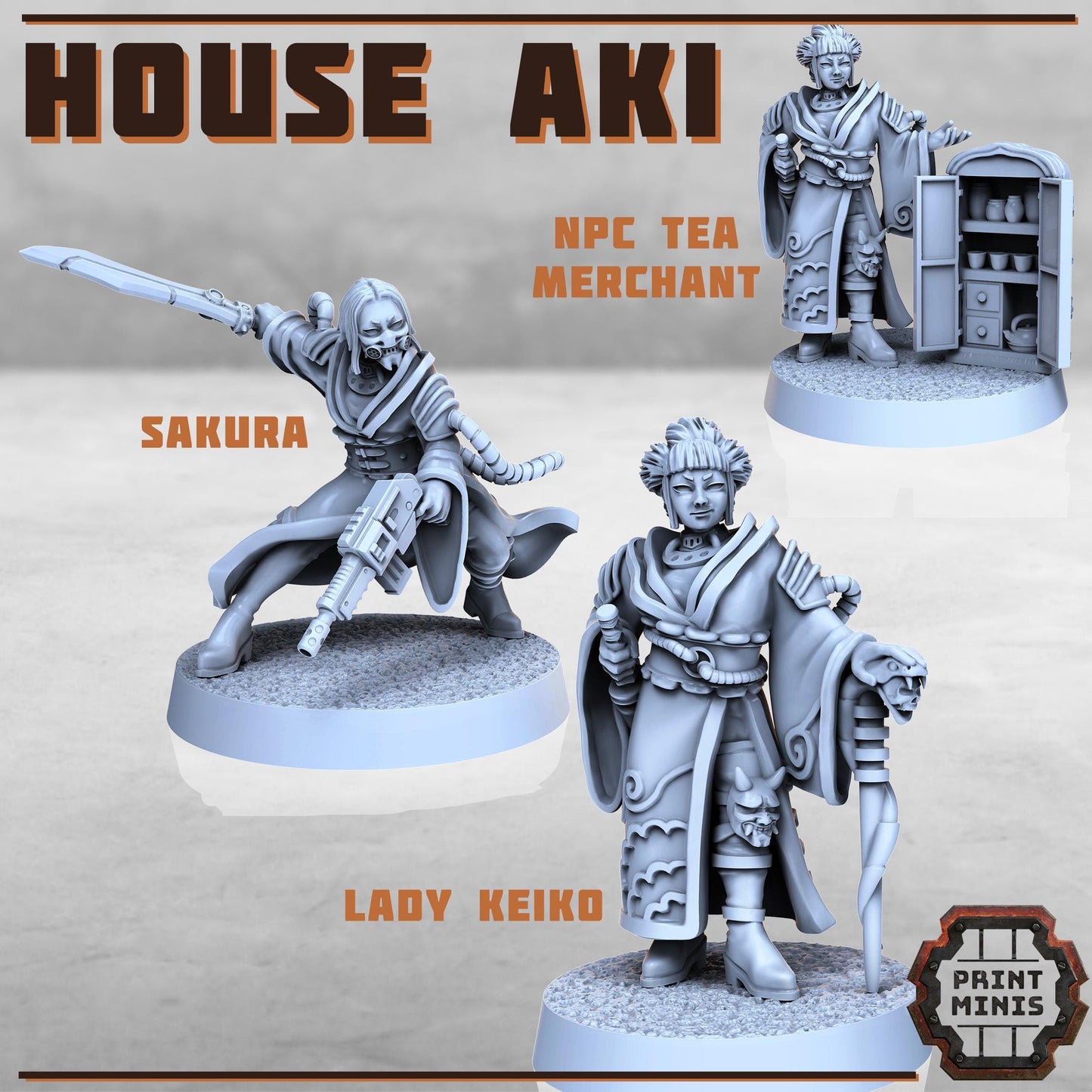 Noble House Aki -  Sci-Fi Grimdark Mercenaries by Print Minis