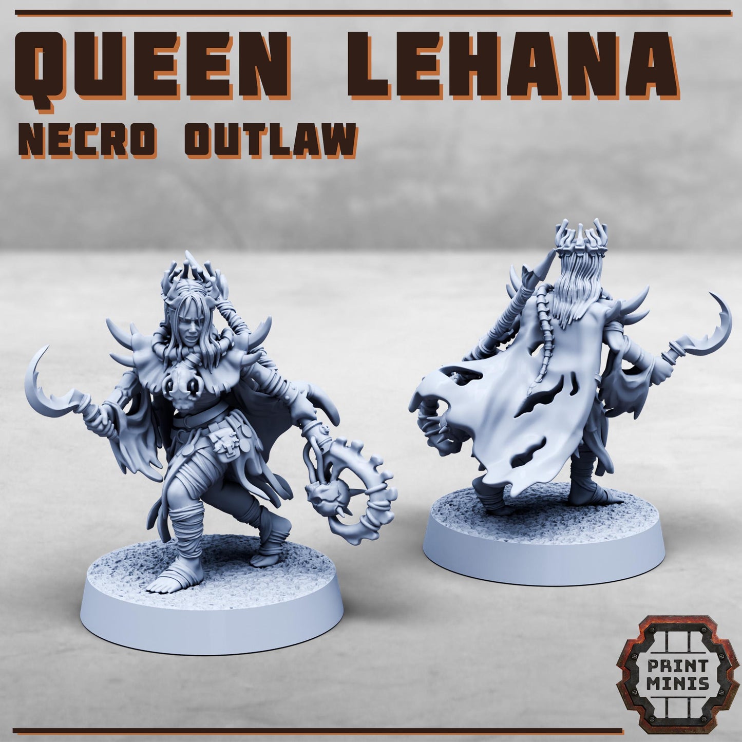 Queen Lehana - Zombie Queen -  Sci-Fi Grimdark Mercenaries by Print Minis