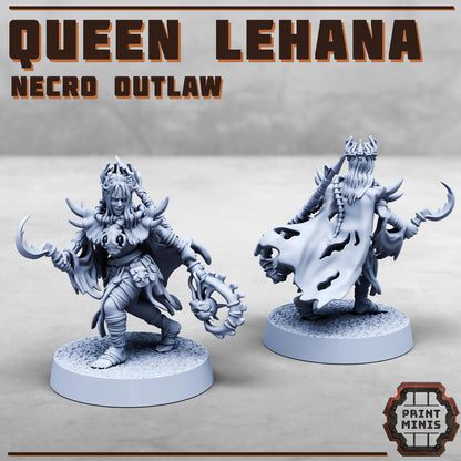 Queen Lehana - Zombie Queen -  Sci-Fi Grimdark Mercenaries by Print Minis