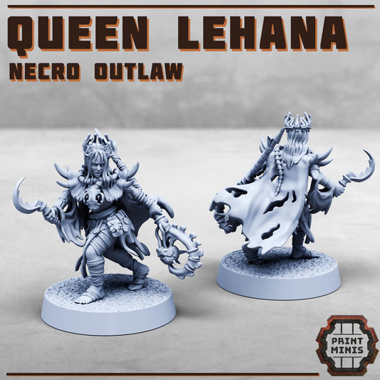 Queen Lehana - Zombie Queen -  Sci-Fi Grimdark Mercenaries by Print Minis