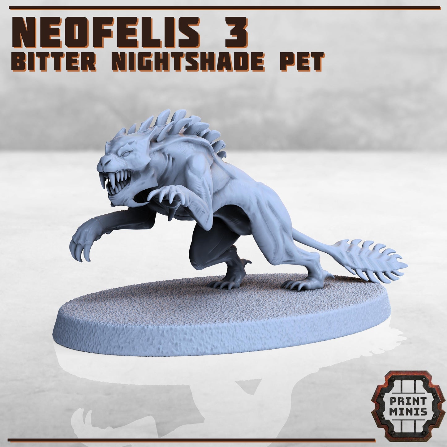 Neofelis - Bitter Nightshade Gang Pets -  Sci-Fi Grimdark City Skirmish Warfare Female Mercenaries by Print Minis