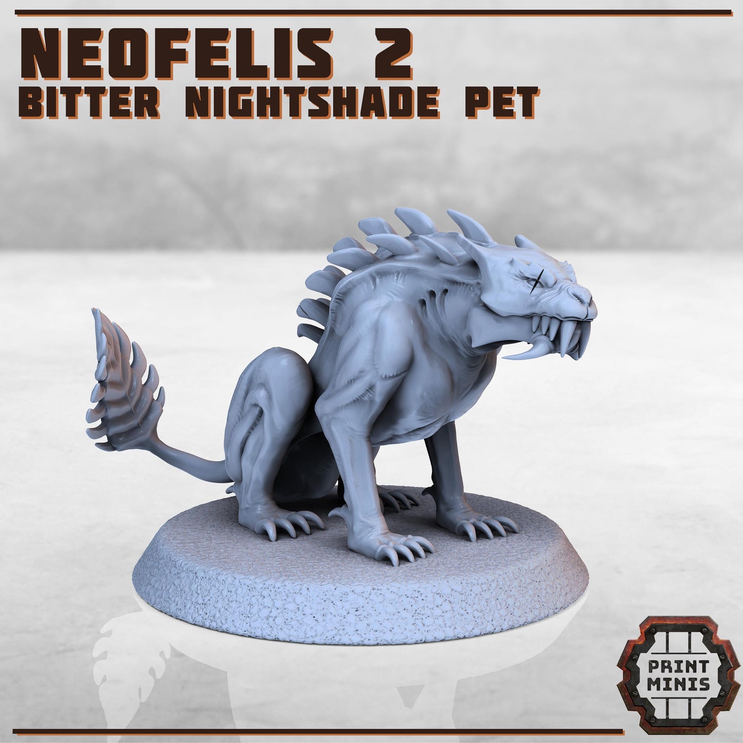 Neofelis - Bitter Nightshade Gang Pets -  Sci-Fi Grimdark City Skirmish Warfare Female Mercenaries by Print Minis