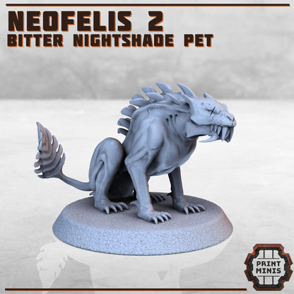 Neofelis - Bitter Nightshade Gang Pets -  Sci-Fi Grimdark City Skirmish Warfare Female Mercenaries by Print Minis