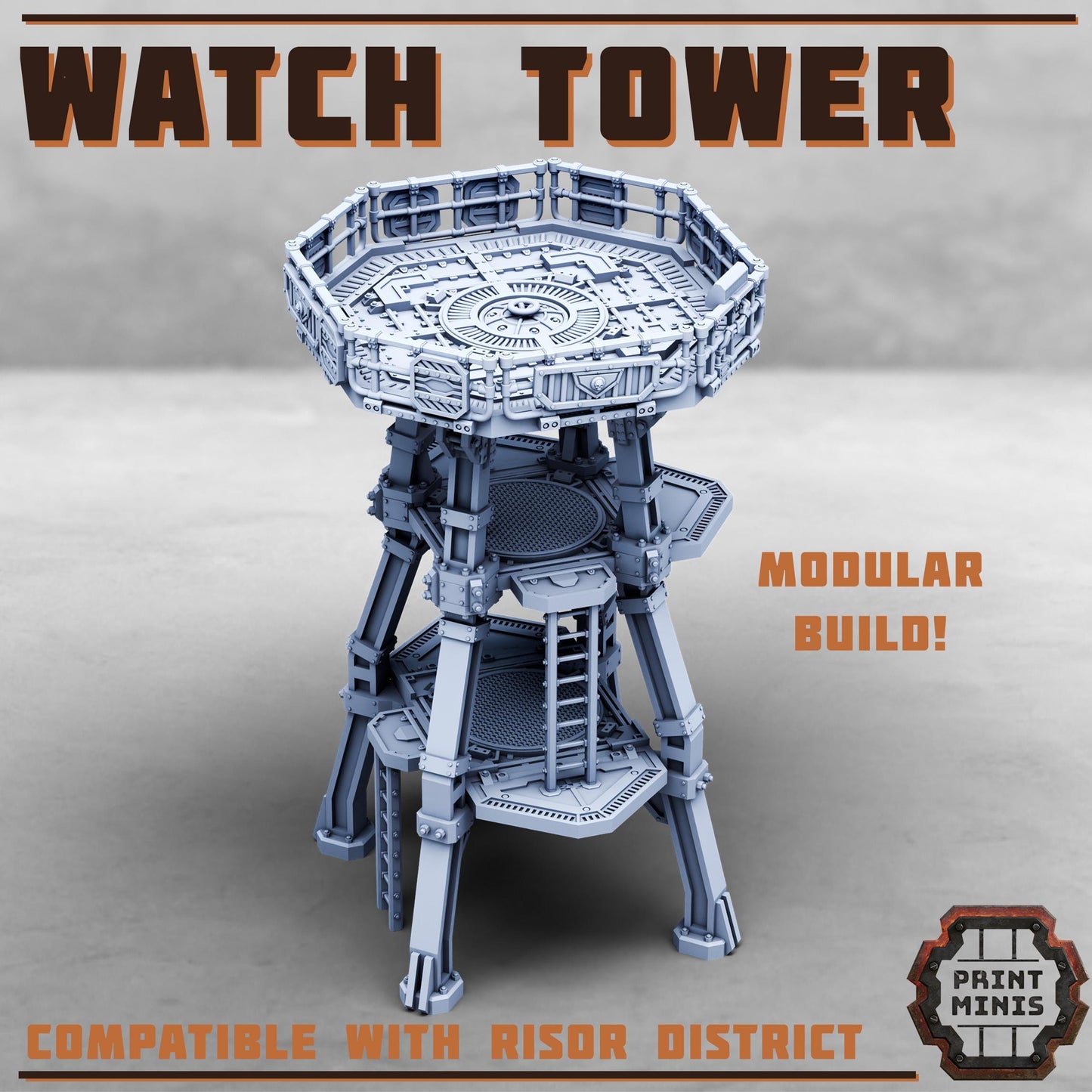 The Watchtower - Sci-Fi Space Industrial Terrain by Print Minis