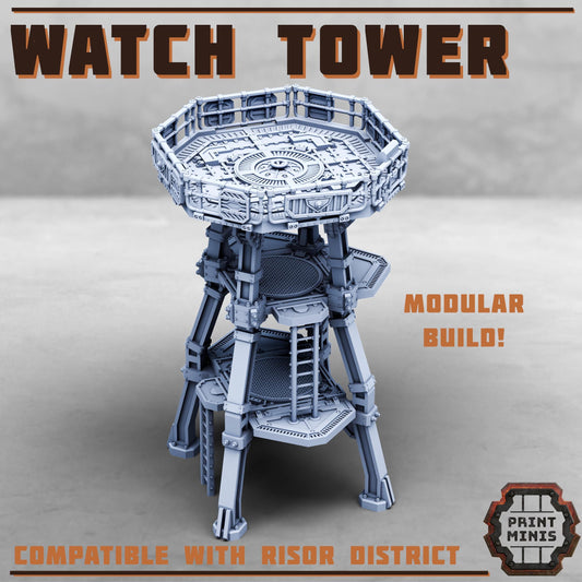 The Watchtower - Sci-Fi Space Industrial Terrain by Print Minis