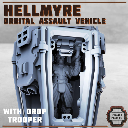 Hellmyre - Drop Pod - Kaledon Fortis Army, Sci-Fi Space Militia Soldiers by Print Minis