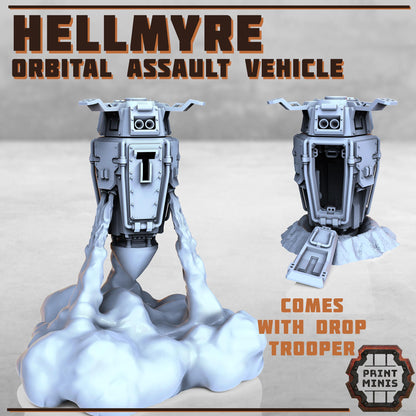 Hellmyre - Drop Pod - Kaledon Fortis Army, Sci-Fi Space Militia Soldiers by Print Minis