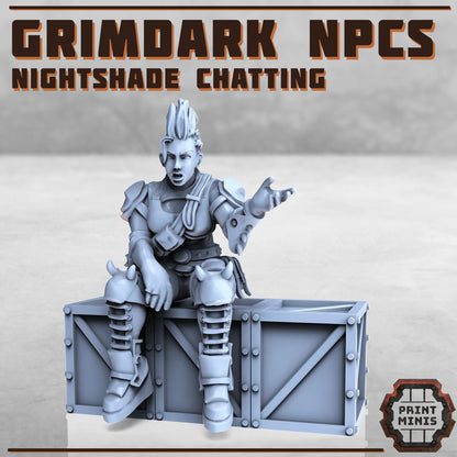 Grimdark NPCs Kit -  Sci-Fi Grimdark Civilians by Print Minis