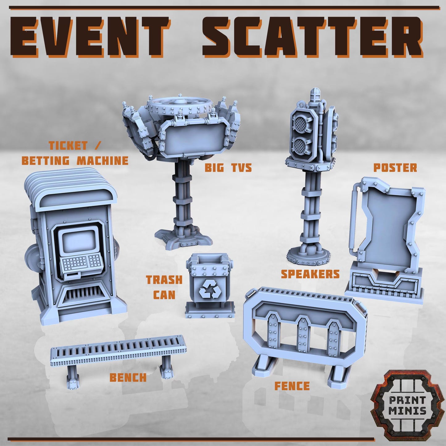 Event Scatter Pack - Sci-Fi Event Terrain -  Sci-Fi Grimdark Civilians by Print Minis