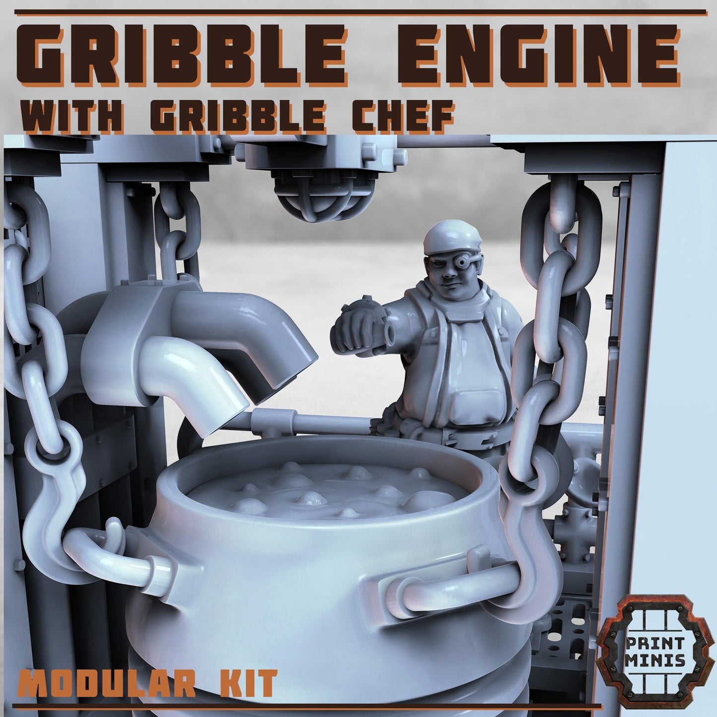The Gribble Krawler w/ Chef - Sci-Fi Grimdark Mercenaries by Print Minis
