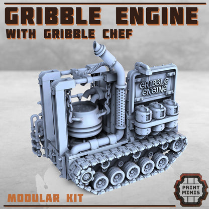 The Gribble Krawler w/ Chef - Sci-Fi Grimdark Mercenaries by Print Minis